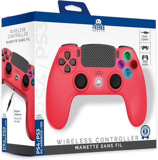 Freaks Controller Wireless Per Ps4/Ps3/Pc/Android/Ios Pulsanti Illuminati Red