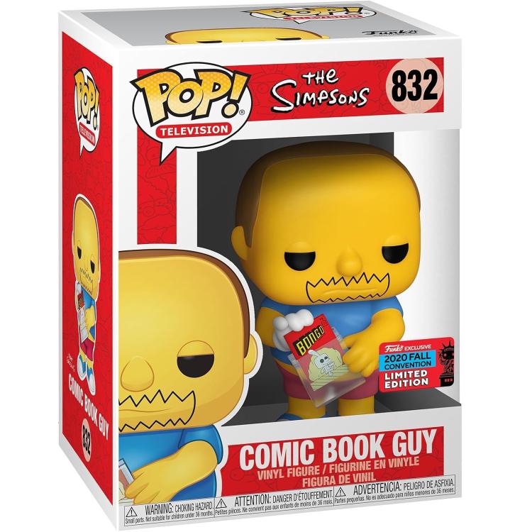Funko Pop ! Television - The Simpsons (832) Coomic Book Guy Vinyl Figure 9Cm