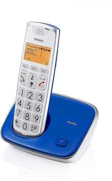 BRONDI BRAVO GOLD2 BLU TELEFONO CORDLESS SENZA FILO PORTATILE UFFICIO CASA