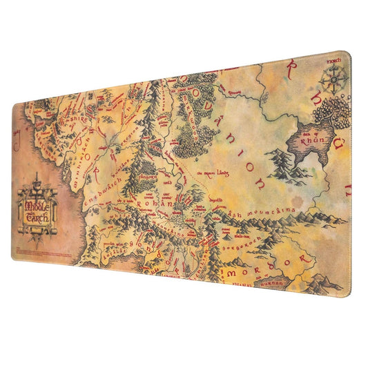 Desk Mat XXL Il Signore degli Anelli Mappa Terra di Mezzo Tastiera E Mouse Pad Pc