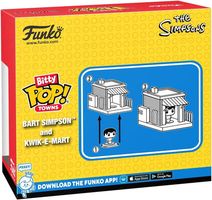 Funko Bitty Pop! Towns: The Simpson - Bart Simpson & Kwik-E-Mart Mini Figure 5cm