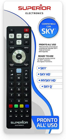 Superior Telecomando Universale Televisione Sky Sky Hd Mysky Hd Sky Q Decoder Tv