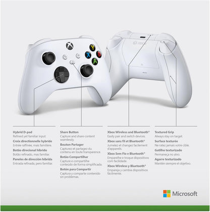 Controller Microsoft Xbox Serie X/S Robot White Pad Wireless One Bianco