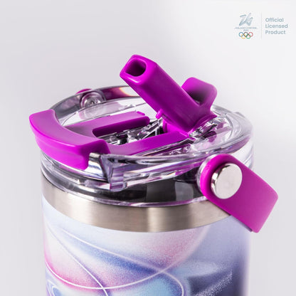 BIALETTI Borraccia Termica Viola Milano Cortina Bottiglia Isotermica Thermal Mug