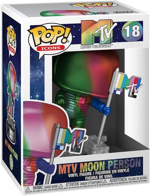 Funko Pop ! Icons Mtv Moon Person - (18) Rainbow Figure Vinyl 9Cm Nuovo Music