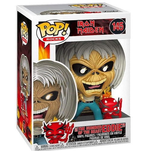 Funko Pop Rocks Iron Maiden 145 Eddie Number Of The Beast Vinyl Statuetta Nuovo