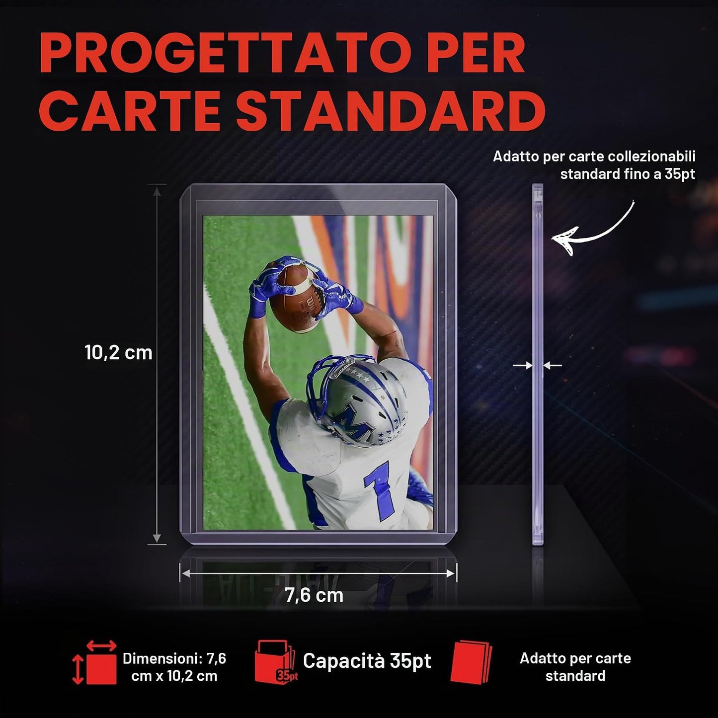 Ultra Pro Platinum Toploader  3” x 4” Ultra Clear – 25 Protezioni Rigide per Carte