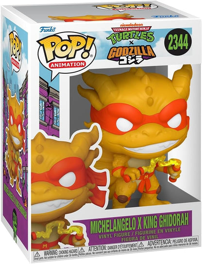 Funko Pop! Animation: Turtles X Godzilla - (2341) Michelangelo X King Ghidorah Figure TMNT 9cm