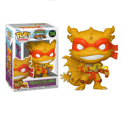 Funko Pop! Animation: Turtles X Godzilla - (2341) Michelangelo X King Ghidorah Figure TMNT 9cm