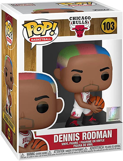 Funko Pop ! Nba Legends - (103) Dennis Rodman Chicago Bulls Home Figure 9Cm