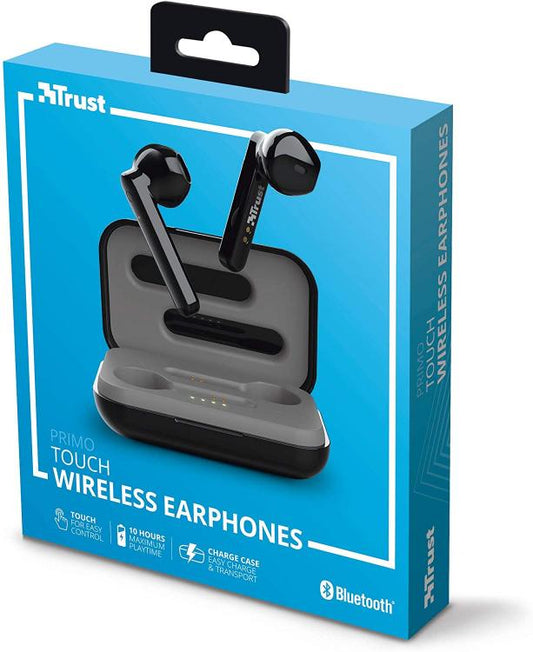 Trust Primo Touch Wireless Auricolari Bluetooth Senza Fili In-Ear Nero Wifi