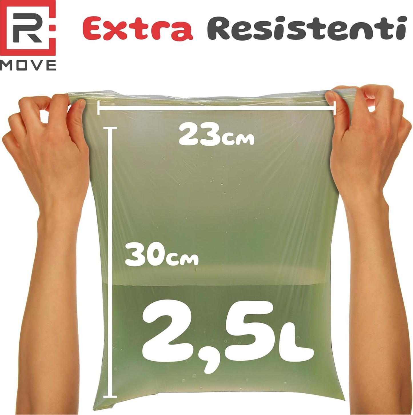 R MOVE Sacchetti Cane Cacca 1080 pz (72 Rotoli)  - Sacchettini Igienici Per Cani - Buste 30x23 Resistenti Dog
