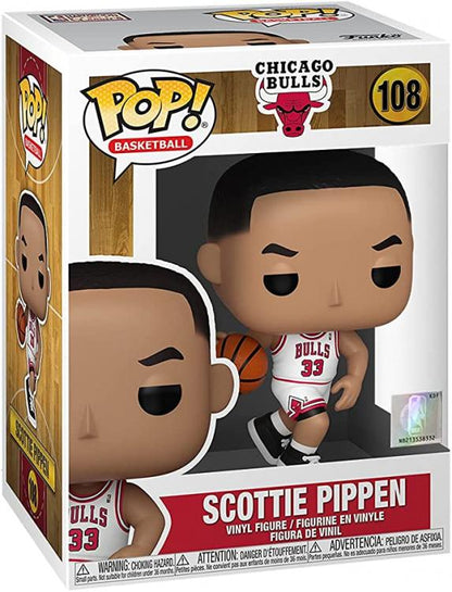 Funko Pop ! Nba Legends (108) Scottie Pippen Chicago Bulls Home Vinyl Figure 9Cm