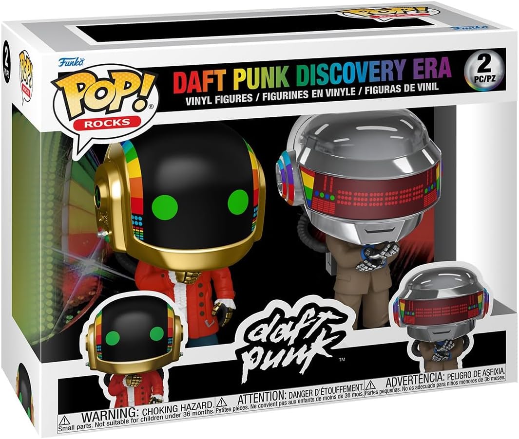 Funko Pop! Rocks: Daft Punk Discovery Era (2 Pack) Vinyl Figure 9cm