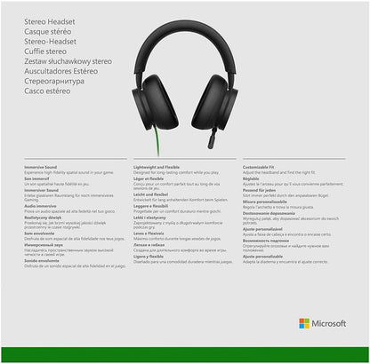 Microsoft Cuffie Stereo Per Xbox One Series X/S Pc Win10 Cuffia Gaming Microfono