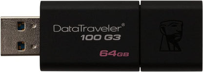 Kingston Pendrive Datatraveler 64Gb Dt100G3 64Gb Usb 3.0 Nero Chiavetta Memoria