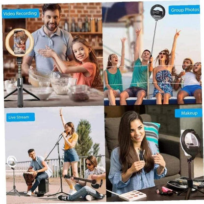 ANELLO LUMINOSO LED RING con ASTA SELFIE TREPPIEDI LUCE per TELEFONO TIK TOK L07