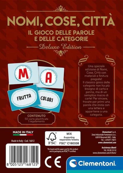 Nomi Cose Citta' Deluxe Gioco Societa Da Tavolo Clementoni Italiano Bambini 7+