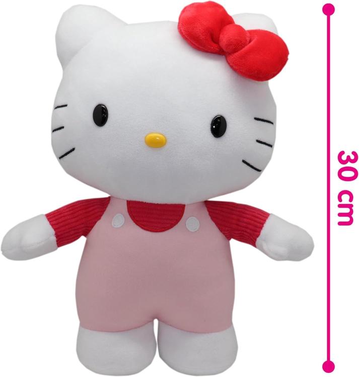 Peluche Hello Kitty Pink Cord T-Shirt 30Cm Pupazzo Morbido Da Collezione Plh1078