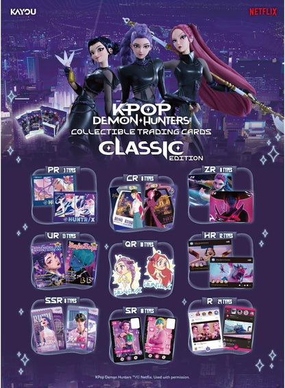 K-Pop Demon Hunters Kayou World Tour Collectible Cards Classic Edition 001 EMEA Serie 1-B (Booster Box 20 Pack) Carte Collezionabili ENG
