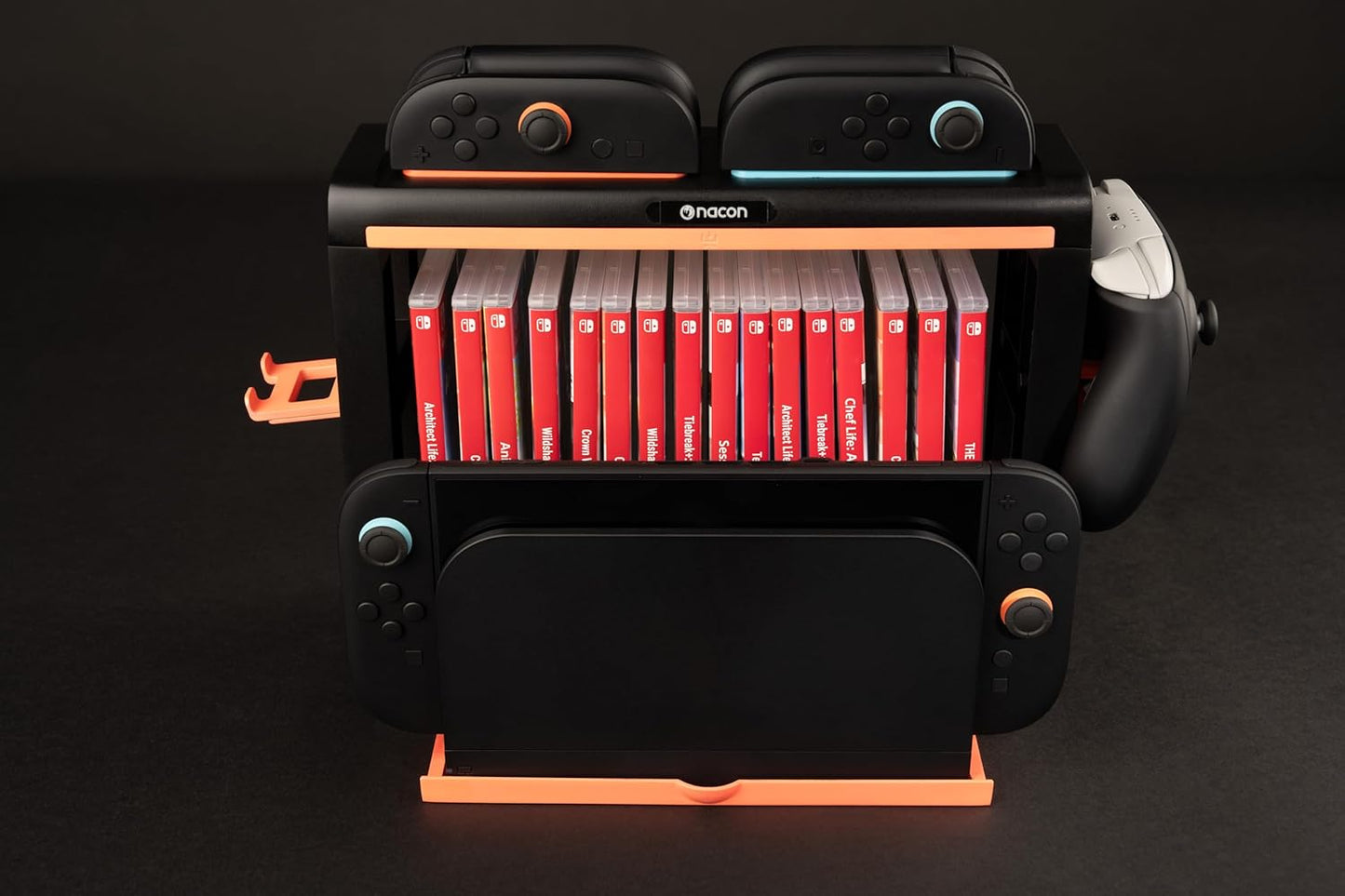 Nacon Supporto per Nintendo Switch 2 Dock, 4 Joy-Con, 2 controller Pro, 16 gioco