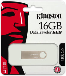 Kingston Pendrive Technology Datatravel Se9 16Gb Unita' Flash Usb 2.0 Argento