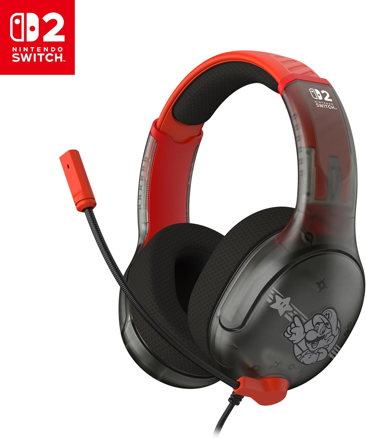 Turtle Beach - Cuffie Super Mario Nintendo Switch 2 e PC Wired Headset NSW2 Gaming