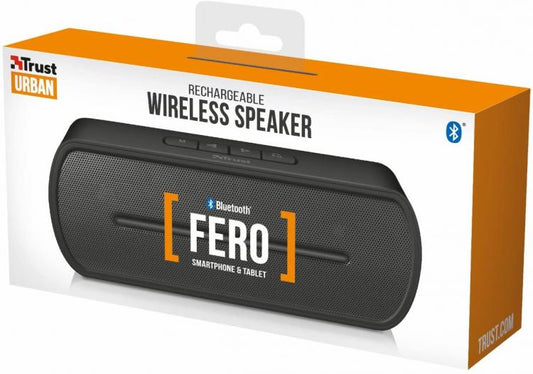 Trust Speaker Portatile Bluetooth Wireless Fero 12Watt Usb/Micro Sd Nero 21704