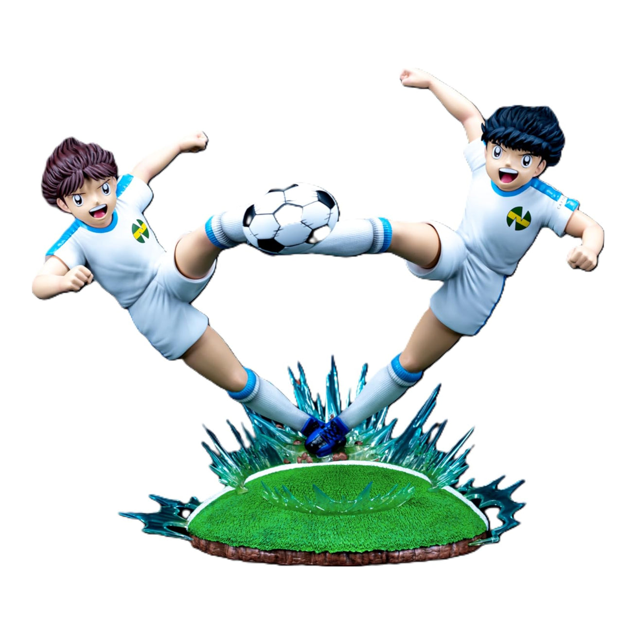 Plastoy Oliver Hutton e Tom Becker - Golden Twin Shoot Statua in Resina 3 cm Captain Tsubasa - Ozora Holly e Benji