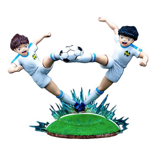 Plastoy Oliver Hutton e Tom Becker - Golden Twin Shoot Statua in Resina 3 cm Captain Tsubasa - Ozora Holly e Benji