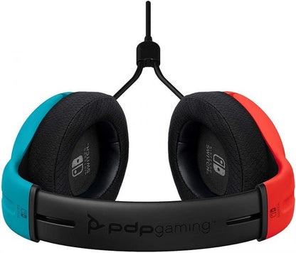 CUFFIE PDP NINTENDO SWITCH UFFICIALI CONTROLLER LVL40 WIRED HEADSET BLUE/RED