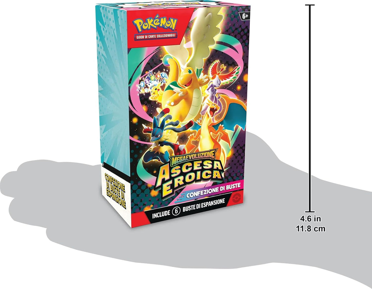Pokémon GCC: Megaevoluzione Ascesa Eroica - Box 6 Buste Di Espansione Ed. Italiana