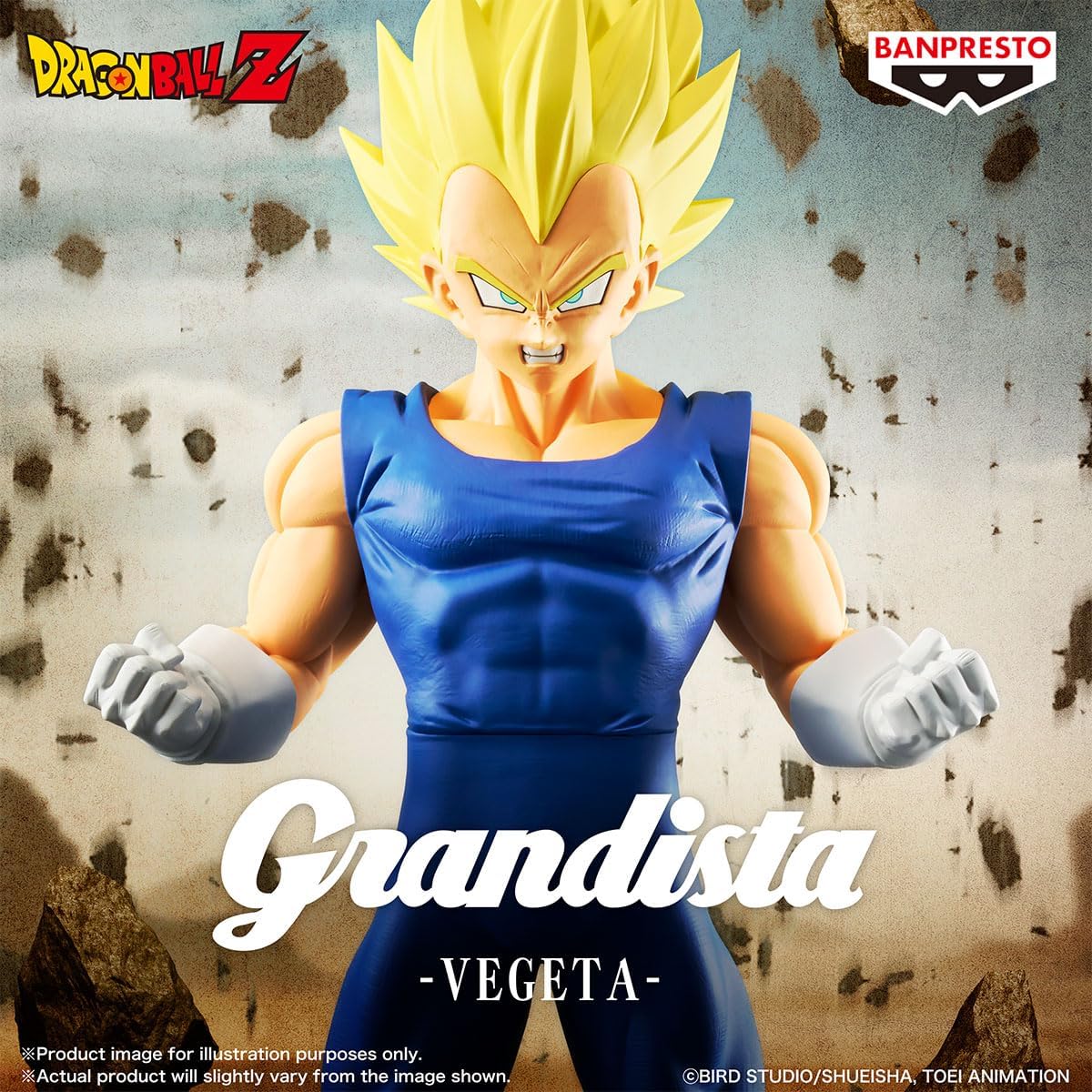 Banpresto Grandista Dragon Ball Z: Vegeta Super Saiyan Statua Da Collezione - Figure 26cm PVC
