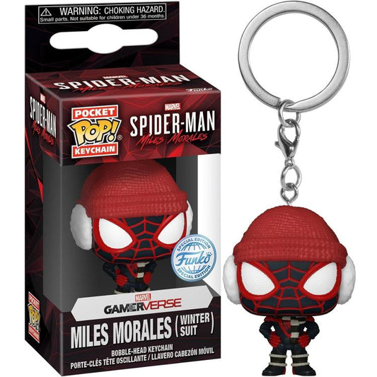 Funko Keychain ! Pocket - Marvel Spider-Man - Miles Morales (Winter Suit)