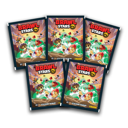 PANINI Sticker Brawl Stars Ecoblister 5 Buste 25 Figurine Stickers Ufficiali