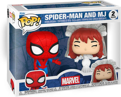 Funko Pop! Marvel Superhero Couples: Spider-Man & MJ (2pack) - Vinyl Figure 9cm
