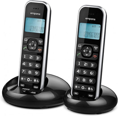 Telefono Cordless Emporia Fb85 Twin Black Coppia Telefoni Casa Ufficio Wireless