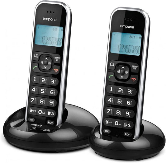 Telefono Cordless Emporia Fb85 Twin Black Coppia Telefoni Casa Ufficio Wireless