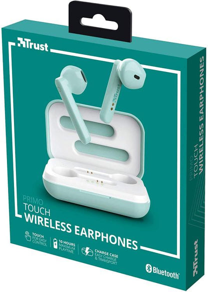 Trust Primo Touch Wireless Auricolari Bluetooth Senza Fili In-Ear Verde Wifi