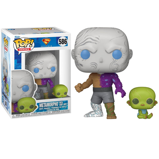 Funko Pop ! Heroes DC Superman 2025 (586) Metamorpho w/Baby Joey Vinyl Figure 9cm