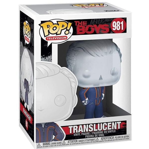 Funko Pop The Boys 981 Translucent Vinyl Statuetta Action Figure Prime Netflix