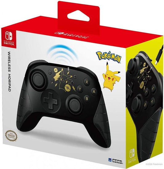 Hori Wireless Pikachu Black E Gold Edition Horipad Controller Nintendo Switch