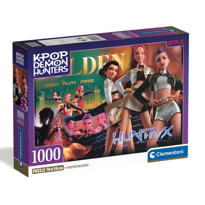 Clementoni Puzzle KPop Demon Hunters Golden 1000 Pezzi Puzzle Adulti + Poster Incluso
