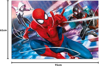 Maxi Poster Marvel ( Spider-Man Peter, Miles e Gwen) a Parete Incorniciabile 91x61 cm