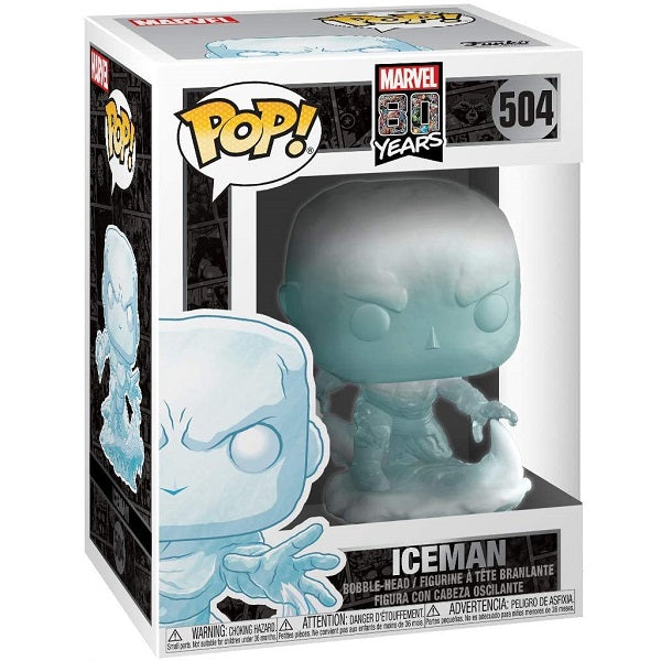 Funko Pop Marvel 80Years 504 Iceman Robert Drake Vinyl Action Figure Statuetta