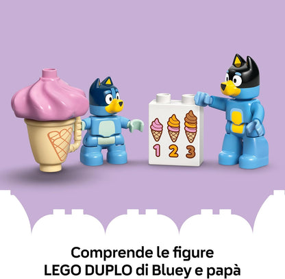 Lego - Duplo 10458 Bluey (Visita alla Gelateria di Bluey) Figure Costruzioni 22pz (2+)