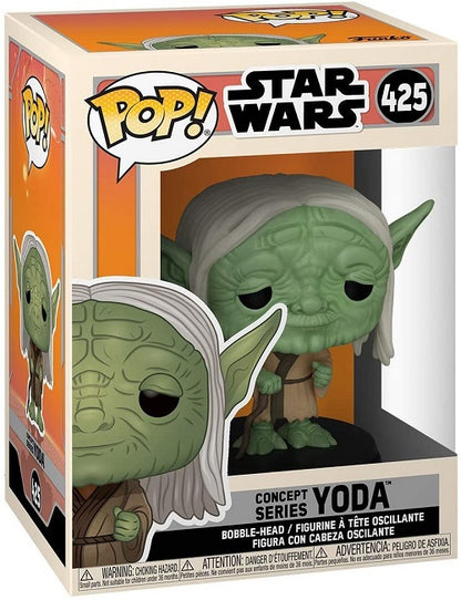 Funko Pop Star Wars 425 Concept Series Yoda Vinyl Action Figure Statuetta Nuovo