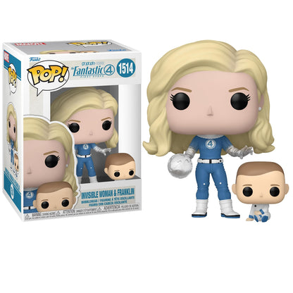 Funko Pop ! Marvel Studios Fantastic 4 - (1514) Invisible Woman & Franklin Figure 9cm