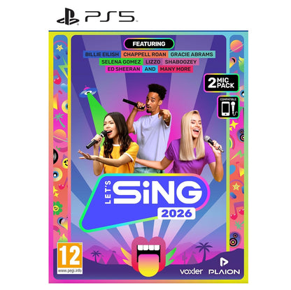 Let's Sing 2026 + 2 Microfoni Bundle Ps5 Videogioco Playstation 5 Nuovo Karaoke