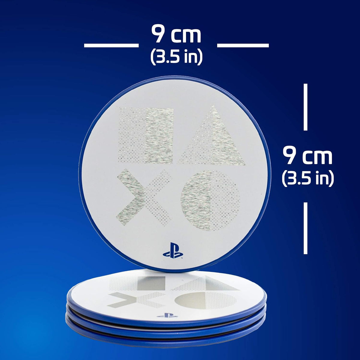 Paladone Playstation Metal Coasters Sottobicchieri In Metallo PS5 - Tinplate Ufficiale